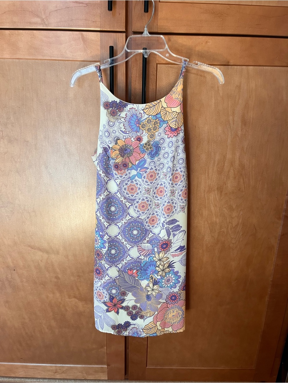 Everly Purple & Cream Floral Slip Dress